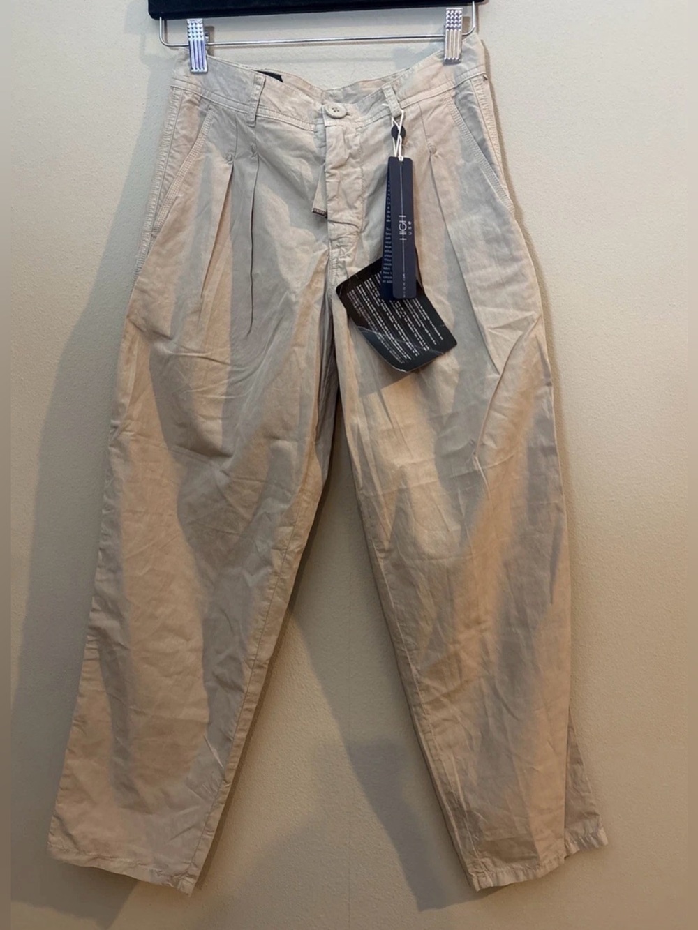 HIGH USE Pleated Trousers Khaki Utility Pants Sz 25 NEW